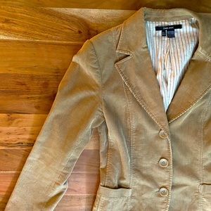 Zara Basics Corduroy Tan Blazer